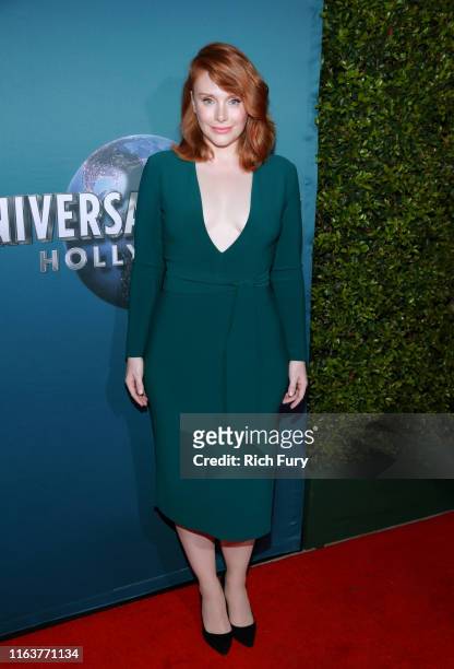 Bryce Dallas Howard attends the grand opening celebration of 'Jurassic World -The Ride' at Universal Studios Hollywood on July 22, 2019 in Universal...