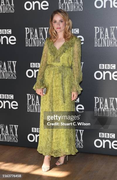 Sophie Rundle attends the "Peaky Blinders" BFI TV Preview at BFI Southbank on July 23, 2019 in London, England.