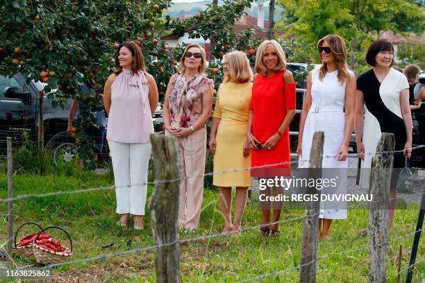 Australia's Prime Minister's wife Jenny Morrison, Chile's First Lady Cecilia Morel, European Council President's wife Malgorzata Tusk, Wife of French...
