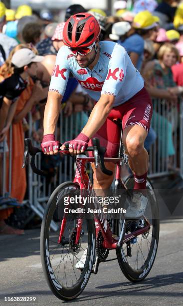 Marco Haller of Austria and Team Katusha Alpecin crosses the finish line during stage 16 of the 106th Tour de France 2019, a stage from Nimes to...