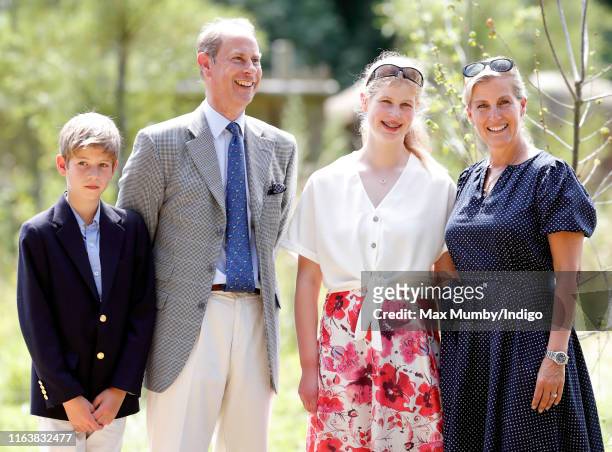 James, Viscount Severn, Prince Edward, Earl of Wessex, Lady Louise Windsor and Sophie, Countess of Wessex visit The Wild Place Project at Bristol Zoo...