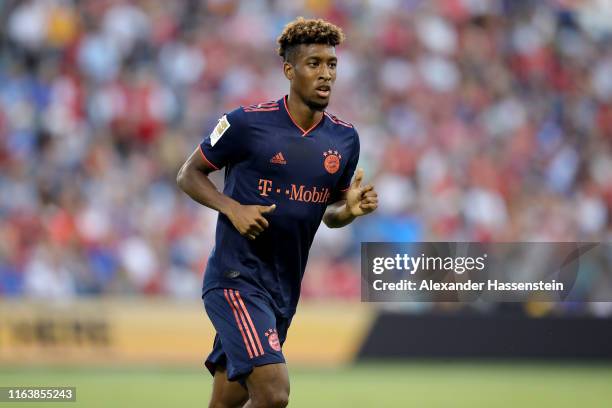 Kingsley Coman of FC Bayern Muenchen looks on during the 2019 International Champions Cup match between FC Bayern and AC Milan at Children`s Mercy...