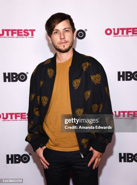 Alex Blue Davis arrives at the 2019 Outfest Los Angeles LGBTQ Film Festival World Premiere of "HAM: A Musical Memoir" at the TCL Chinese Theatre on...