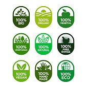 Healthy food and healthy life icons set.