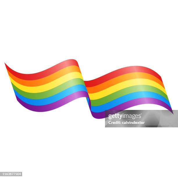 ilustraciones, imágenes clip art, dibujos animados e iconos de stock de diseño de la bandera del arco iris - bandera del arco iris