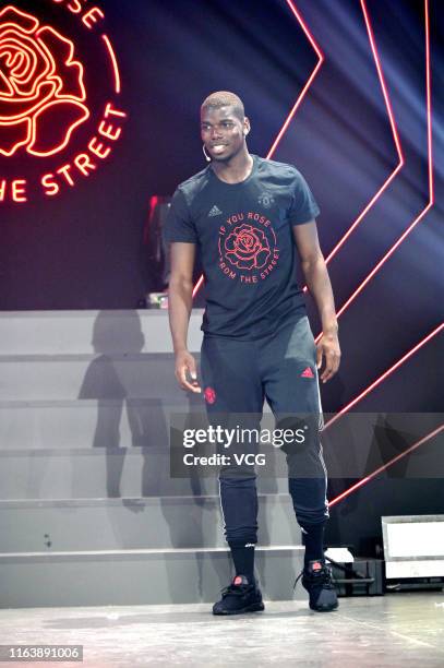 French footballer Paul Pogba attends the launch of the new Ultra Boost Rose Adidas trainer as part of their pre-season tour of Australia, Singapore...