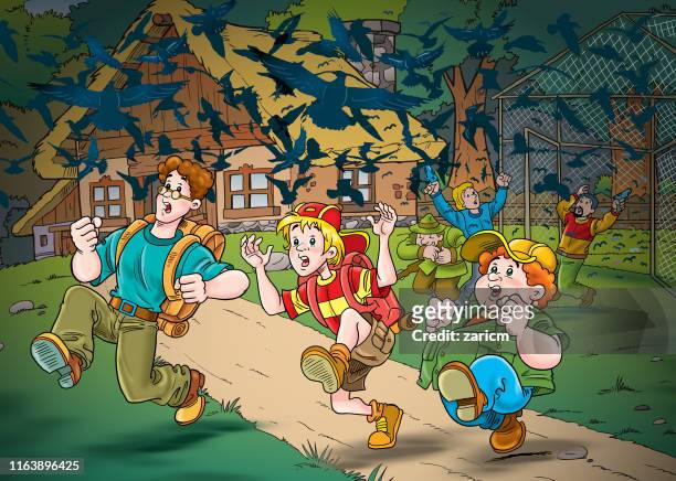 69 Kids Running Scared High Res Illustrations - Getty Images