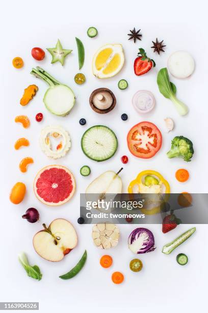 vegan food healthy eating concept image. - apple cut out stock pictures, royalty-free photos & images