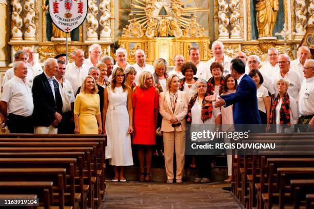 European Council President's wife Malgorzata Tusk , US First Lady Melania Trump, French President's wife Brigitte Macron, Chile's First Lady Cecilia...