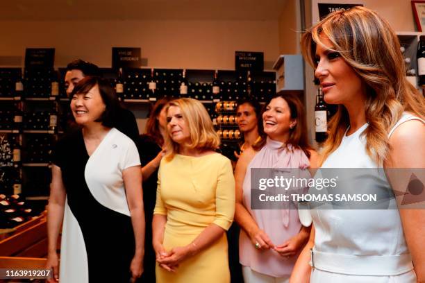 First Lady Melania Trump , Japan's Prime Minister's wife Akie Abe , European Council President's wife Malgorzata Tusk and Australia's Prime...