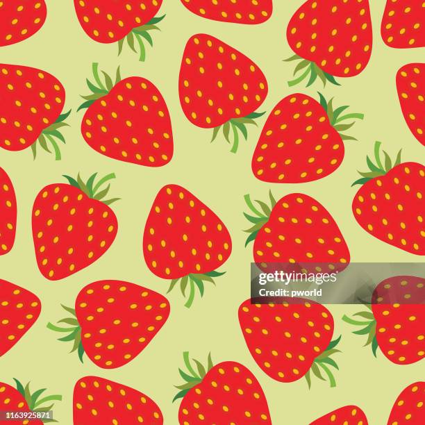 strawberry seamless pattern . - strawberry background stock illustrations