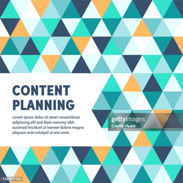 content planning abstract web banner & ad design - content development stock illustrations