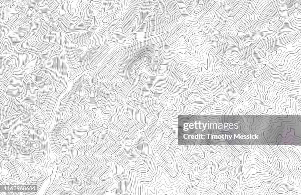 illustrations, cliparts, dessins animés et icônes de contours de la carte topographique - carte en relief
