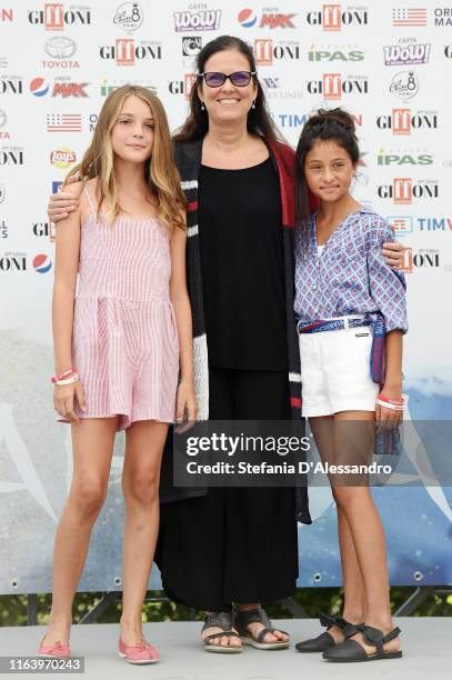 Elisa Del Genio, Eleonora Andreatta and Ludovica Nasti attend Giffoni Film Festival 2019 on July 24, 2019 in Giffoni Valle Piana, Italy.