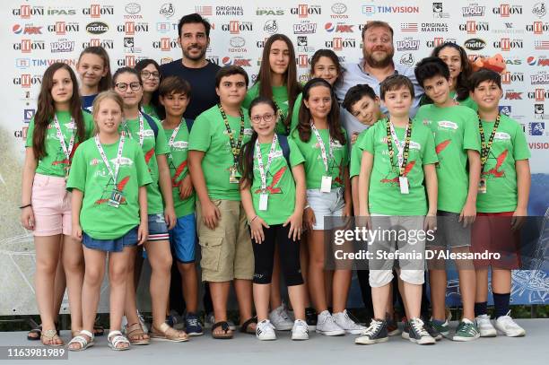 Edoardo Leo and Stefano Fresi attend Giffoni Film Festival 2019 on July 24, 2019 in Giffoni Valle Piana, Italy.