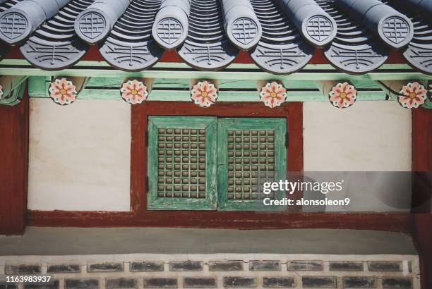 Front view of house facade in Korea.