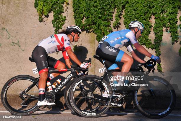 Roberto Ferrari of Italy and UAE Team Emirates / Nathan Earle of Australia and Team Israel Cycling Academy / during the 2nd Adriatica Ionica Race...