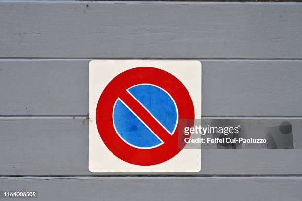 no parking sign at nidau, switzerland - no symbol stock pictures, royalty-free photos & images