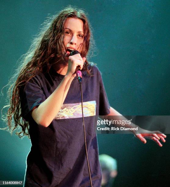 Alanis Morissette performs at The Omni Coliseum in Atlanta Georgia, September 14,1996