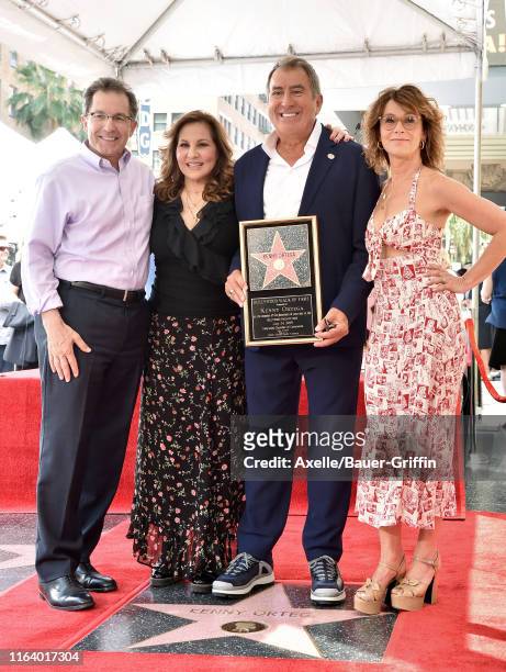 Gary Marsh, Kathy Najimy, Kenny Ortega and Jennifer Grey attend the ceremony honoring Kenny Ortega with a star on the Hollywood Walk of Fame on July...