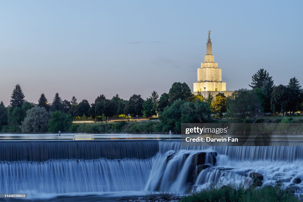 Idaho Falls at Blue Hour