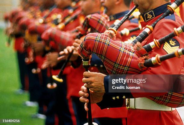 marine band - schotse cultuur stockfoto's en -beelden