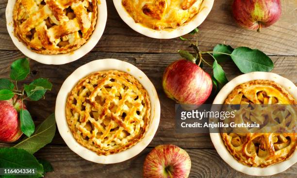 homemade apple pie - dessertpasteten stock-fotos und bilder