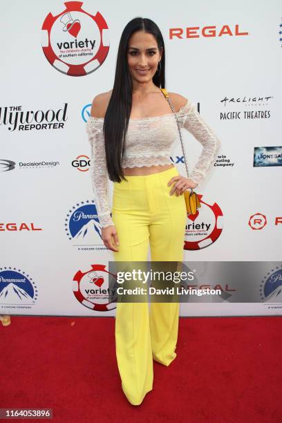 Nikki Bella attends the 9th Annual Variety - The Children's Charity Poker and Casino Night at Paramount Studios on July 24, 2019 in Hollywood,...