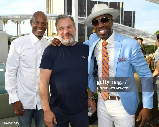 Keenen Ivory Wayans, Jeff Garlin and J. B. Smoove attend the Warner Media Entertainment TCA Party on July 24, 2019 in Beverly Hills, California.