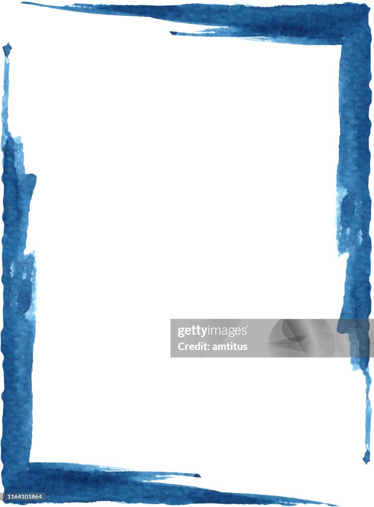 Blue Rant Borderlayout Blue Paint Border High-Res Vector Graphic - Getty Images