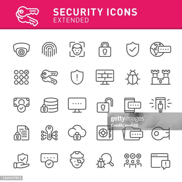 security icons - security scanner stock illustrations