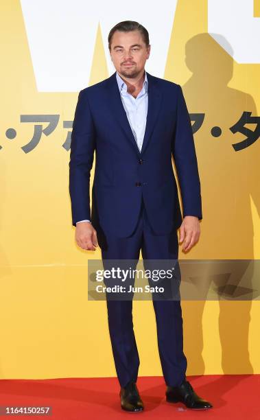 Actor Leonardo DiCaprio attends the Japan premiere of 'Once Upon A Time In Hollywood' on August 26, 2019 in Tokyo, Japan.