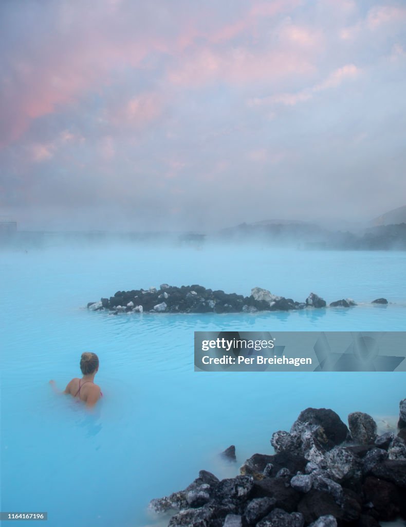 A girl in The Blue Lagoon_Iceland