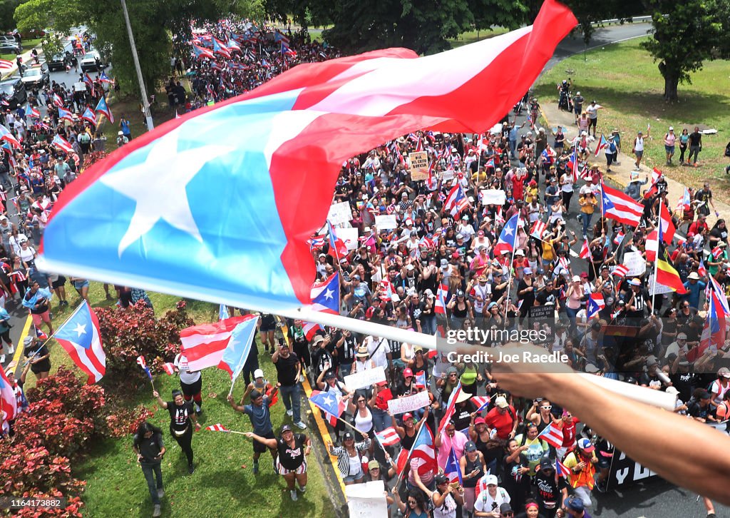 Puerto Ricans Celebrate The Resignation Of Puerto Rico Gov. Ricardo Rossello, After Days Of Large Protests