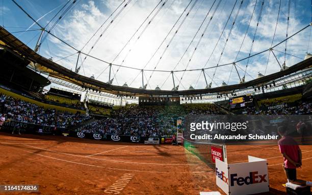 General view of the single match between Alexander Zverev of Germany and Federico Delbonis of Argentinia during the Hamburg Open 2019 at Rothenbaum...