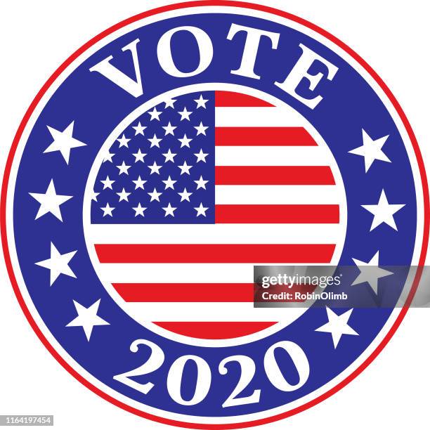vote 2020 label - voting 2020 stock illustrations