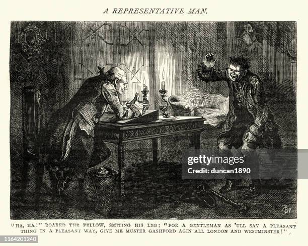 dickens, barnaby rudge, ha, ha roared the fellow - upper class lower class stock illustrations
