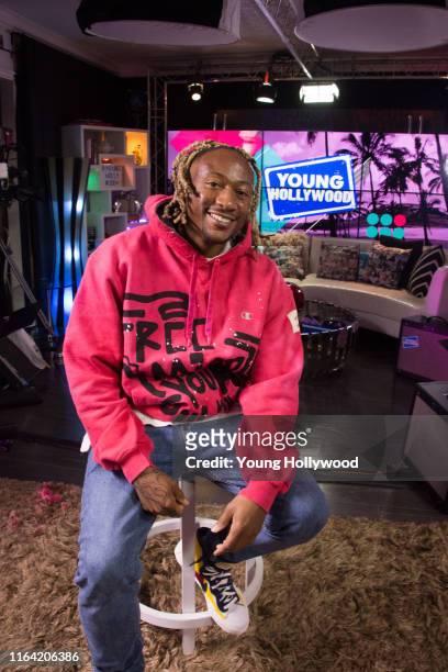 Charles "Scootie" Anderson from the band "Social House" visits the Young Hollywood Studio on July 25, 2019 in Los Angeles, California.