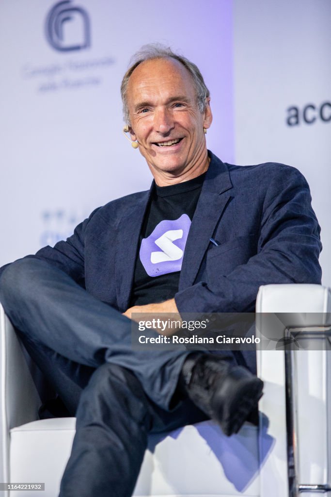 Sir Tim Sir. Tim Berners-Lee attends the Campus Party Italia 2019 as Keynote ...