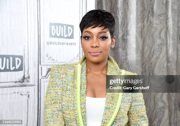 Singer and actress Monica visits the Build Series to discuss the song "Commitment" at Build Studio on July 25, 2019 in New York City.