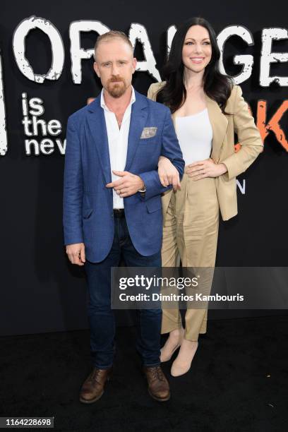 Ben Foster and Laura Prepon attend the "Orange Is The New Black" Final Season World Premiere at Alice Tully Hall, Lincoln Center on July 25, 2019 in...
