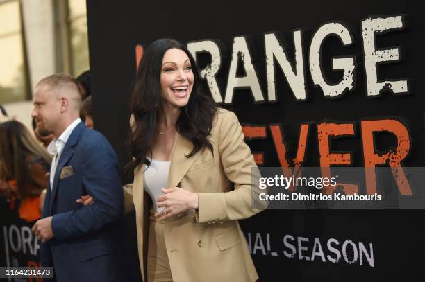 Ben Foster and Laura Prepon attend the "Orange Is The New Black" Final Season World Premiere at Alice Tully Hall, Lincoln Center on July 25, 2019 in...