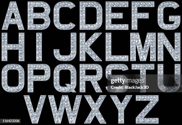 glamour-alphabet - 3d typo stock-fotos und bilder