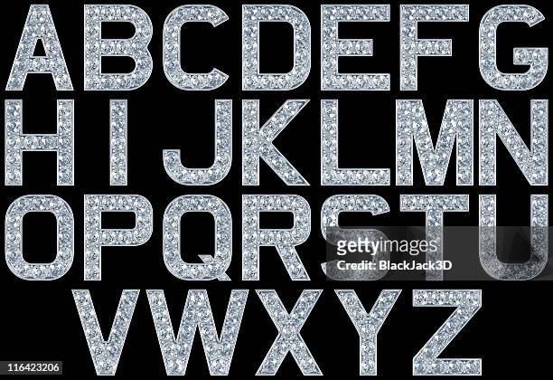 glamour alfabeto - tridimensional letters imagens e fotografias de stock