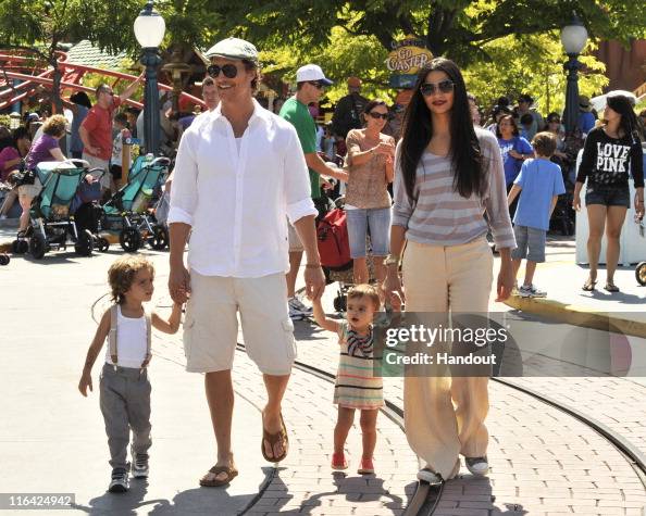 Matthew McConaughey And Family Visit Disneyland Matthew McConaughey And Family Visit Disneyland