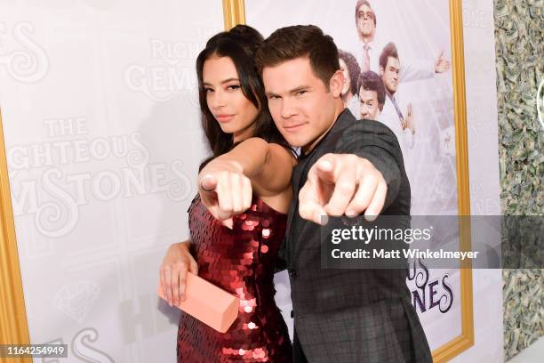 Chloe Bridges and Adam DeVine attends the Los Angeles premiere of New HBO Series "The Righteous Gemstones" at Paramount Studios on July 25, 2019 in...