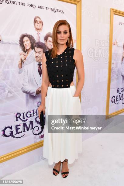 Cassidy Freeman attends the Los Angeles premiere of New HBO Series "The Righteous Gemstones" at Paramount Studios on July 25, 2019 in Hollywood,...