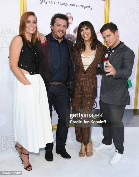 Danny McBride, Cassidy Freeman, Edi Patterson and Adam Devine attend the Los Angeles Premiere Of New HBO Series "The Righteous Gemstones" at...