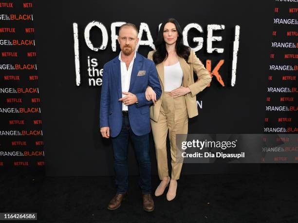 Ben Foster and Laura Prepon attend the Orange is the New Black Season 7, World Premiere Screening and Afterparty 2019 on July 25, 2019 in New York...