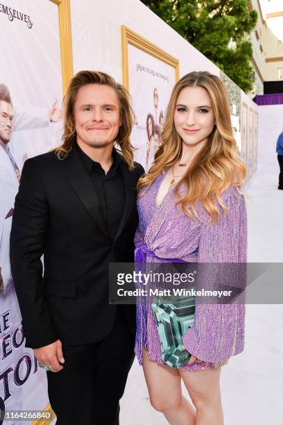 Tony Cavalero and Annie Cavalero attends the Los Angeles premiere of New HBO Series "The Righteous Gemstones" at Paramount Studios on July 25, 2019...